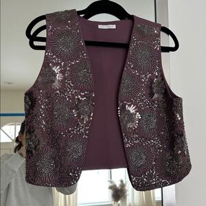 Zara Beaded Purple Vest